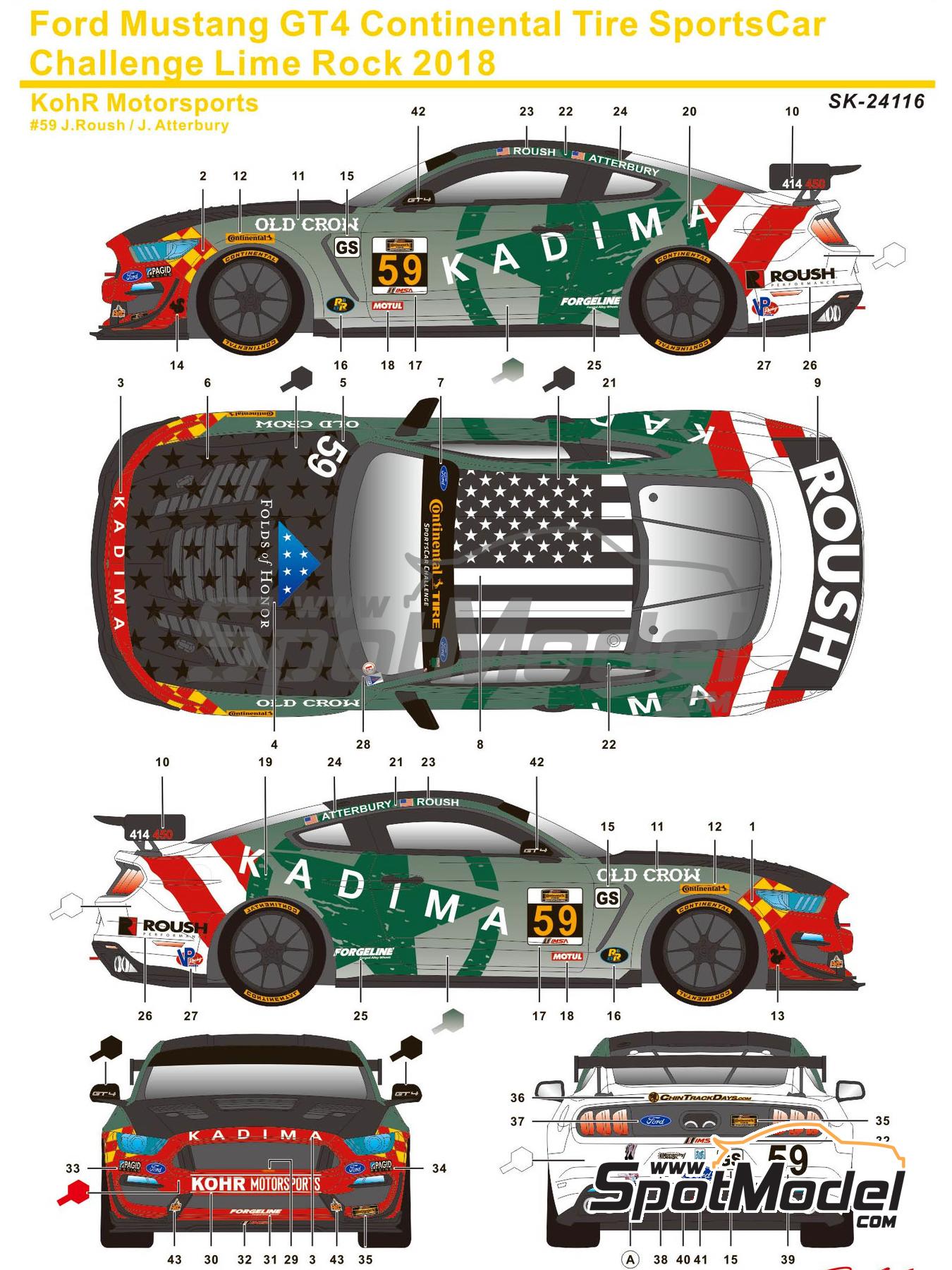 SK Decals SK24116: Marking / livery 1/24 scale - Ford
